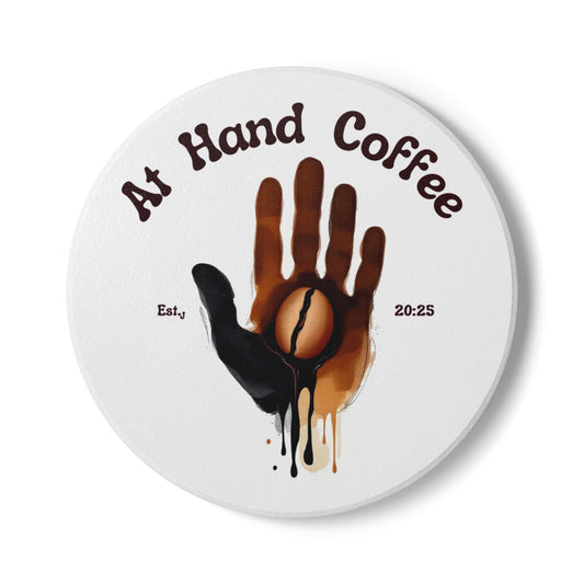 At Hand Coffee Ceramic Coaster